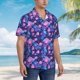 thumbnail image 3 of Fotbe Blue Skull Rose Camisa Hawaiana para Hombre Unisex – Camisa Casual de Verano con Botones de Manga Corta de Algodón y Lino,Medium, 3 of 7