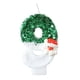 thumbnail image 1 of Nueva vela digital navideña de Papá Noel, verde y blanca, con sombrero rojo y muñeco de nieve., 1 of 5
