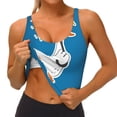 thumbnail image 3 of Balery Goose Holding an Umbrella Sujetadores deportivos con espalda cruzada para mujer, acolchados, sin costuras, de alto impacto, ideales para yoga, gimnasio, entrenamiento y fitness.-XX-Large, 3 of 8