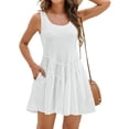 thumbnail image 2 of jtjvou Womens Swimsuit Coverup Bathing Suit Swim Beach Cover Ups Swimwear Flowy Summer Dress Vacation Swim Suits 2026 White S, 2 of 9