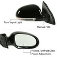 thumbnail image 6 of CROSSDESIGN Right Mirror Power Heated Turn Signal Puddle Light Fit for 2005-2010 Volkswagen Jetta  VW1321123, 1K1857508BH9B9, 6 of 12