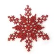 thumbnail image 1 of Club Pack de 12 Rouge Chaud Paillettes Ornements de Noël Flocon de Neige 6.25", 1 of 1