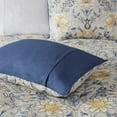 thumbnail image 4 of Gracie Mills Marlon 5-Piece Cotton Botanical Duvet Cover Set Yellow Blue GRACE-13946, 4 of 5