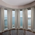 thumbnail image 2 of 3/4" Dia Adjustable 4 Sided Bay Window Curtain Rod 28 to 48" (each side) in Cocoa with Ingo Finials,(4Bay-89-7), 2 of 3