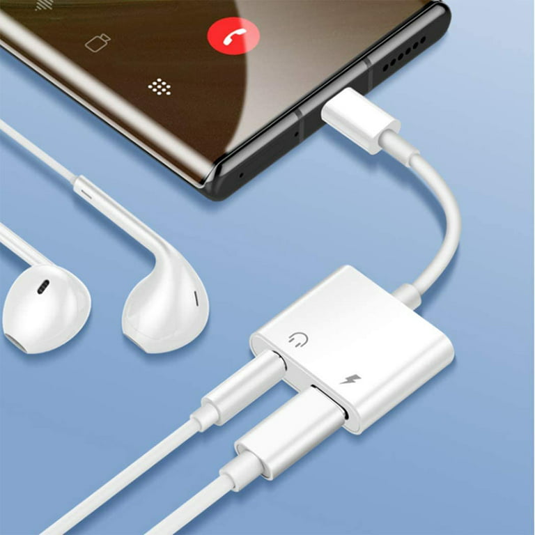 2 In 1 USB C To 3.5mm Headphone Jack Adapter Type C Charge Audio Aux  Adaptor for Samsung S20 Ultra Note 20 10 Plus S21 Ipad Pro