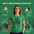thumbnail image 5 of Womens Distressed Clover T Shirt Cool St Patricks Day Vintage Shamrock Awesome Graphic Tee Womens Graphic Tees, 5 of 9