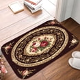 thumbnail image 5 of 1pc Oval Floral Pattern Carpet Absorbent Non-Slip Bathroom Thickened Flannel Rug Decor,Soft,Quick Drying,Suitable For Indoor/outdoor Use,Bathrooms,Bedrooms,Kitchens,Terrace,Laundry Rooms,16"x24", 5 of 9