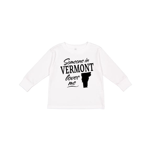 Inktastic Someone in Vermont Loves Me Boys or Girls Long Sleeve Toddler T-Shirt