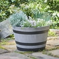 thumbnail image 3 of Southern Patio HDR-055457 Resin Whiskey Barrel Garden Planter Pot (3 Pack), 3 of 5