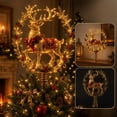 thumbnail image 4 of 3D Lighted Christmas Tree Topper Collection, Reindeer Tree Topper, LED Warm White Twinkling Lights, Indoor Home Decor, Vintage Holiday Ornament, 4 of 7