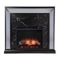 thumbnail image 3 of Dashton Modern Touch Screen Electric Fireplace with Media Storage in Brown/Gold, 3 of 7