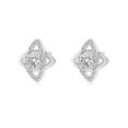 thumbnail image 2 of ANGARA Natural Diamond Interlinked Marquise Frame Stud Earrings in 14K White Gold for Women (Size-4.1mm| Color-I-J| Clarity-I1-I2) | Anniversary, Jewelry Gift for Women | Natural Diamond Earrings, 2 of 7