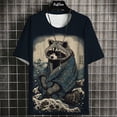 thumbnail image 7 of Cartoon Cat Graphic Men‘s T-shirt 3D Printed Casual Pullover For Men Summer O-neck Sweatshirt Tops Loose Daily Short Sleeve Tees, 7 of 7