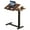 Walnut, variant on Pawverly Hospital Bed Table, Adjustable Overbed Table with Wheels, Rolling Laptop Desk with Tilting Tray for Bedroom, Sofa, and Home Office-White
