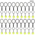 thumbnail image 1 of 18Pcs Mini Tennis Ball Racket Keychain, Metal Pendant Gift Keyring for Sports Fans, 1 of 3