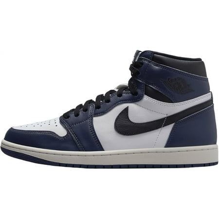 Jordan Mens Air Jordan 1 High OG Basketball Sneakers Size 8 Color Midnight Navy/White/Sail/Black