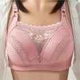 thumbnail image 3 of Sports Bra Tank Tops Women Back-Smoothing Bra Feature V-Neck Training Bra Style W-1672 Hook and Eye Closure T-Shirt Bras Pinks S, 3 of 4