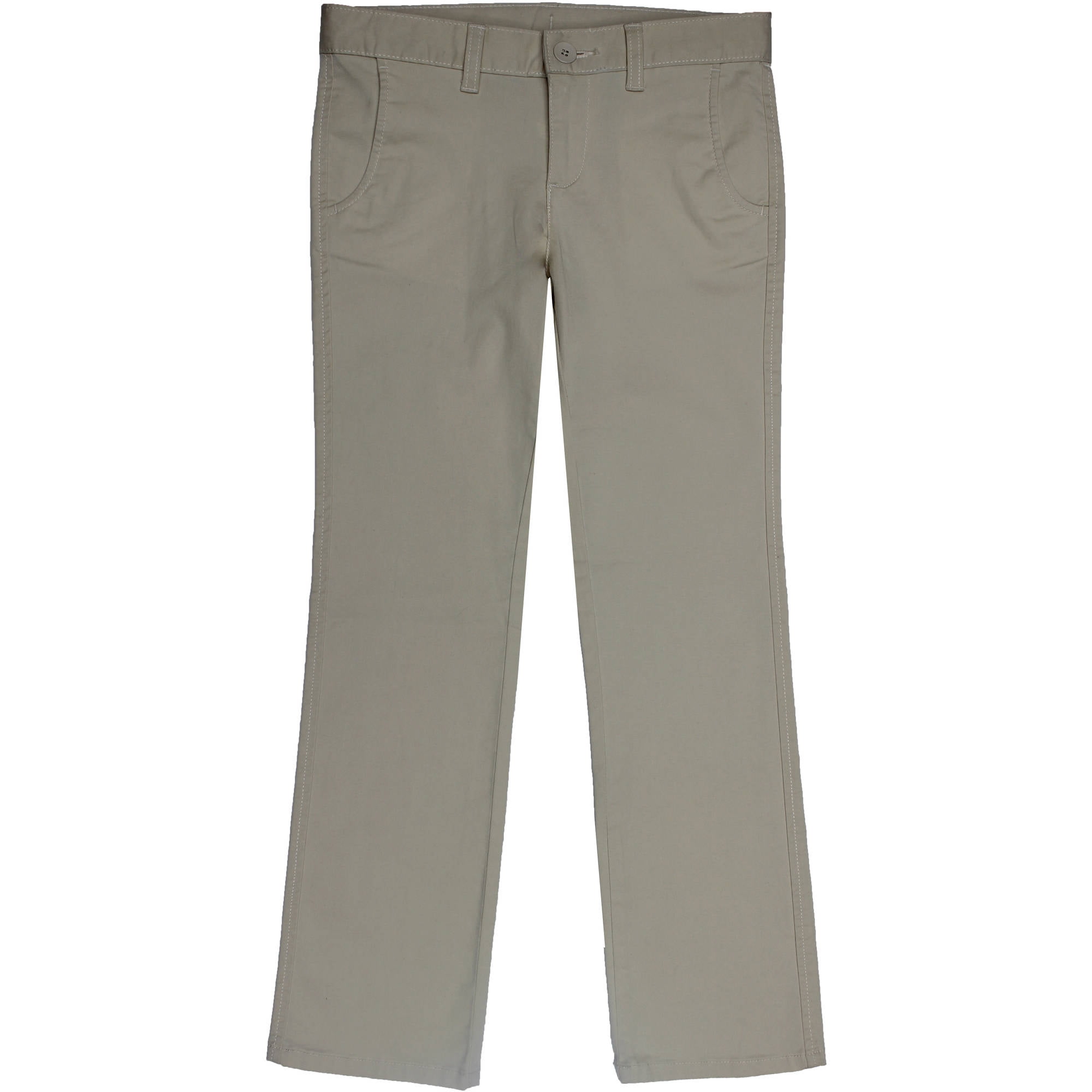 George School Uniform Girls Plus Size Flat Front Pants - Walmart.com