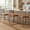 Retro Brown-2-pack, variant on Bar Stools Set of 4, 26 inches Height Bar Stools with Back & Thick Cushion,Upholstered Counter Height Bar Stools with Footrest for Kitchen Island,Gold