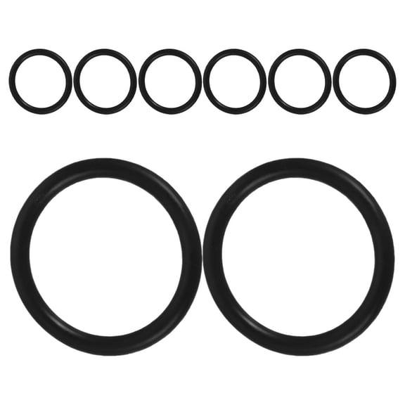 8Pcs Car Bumper Quick Release Rubber Bands Universal Fit Fastener Set Black