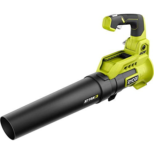 RYOBI 110 MPH 525 CFM 40-Volt Lithium-Ion Cordless Variable-Speed Jet Fan Bare Tool Leaf Blower, Battery and Charger Not Included