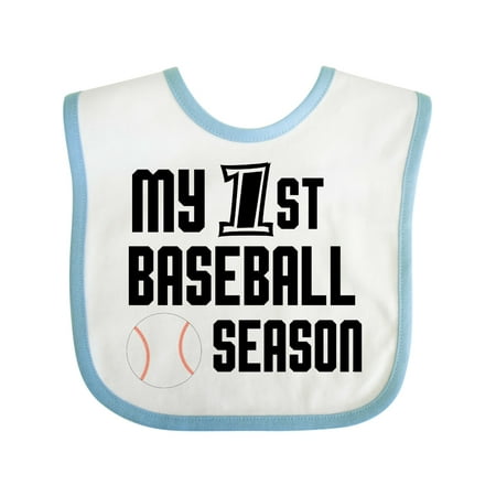 

Inktastic My 1st Baseball Season Gift Baby Boy Bib