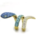 thumbnail image 4 of TK1641 - IP Gold(Ion Plating) Stainless Steel Ring with Top Grade Crystal  in Multi Color Size 8, 4 of 4
