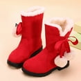 thumbnail image 3 of LEEy-world Toddler Shoes Bowkont Boots Cotton Fashion Shoes Boots Snow Kids Princess Baby Girls Baby Shoes Boys Shoes Size 12 Little Kid (Red, 2.5 Big Kids), 3 of 5