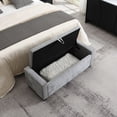 thumbnail image 2 of CQSXDA 48 Inch Ottoman Storage Bench with Safety Hinge, Upholstered Design, Ideal for Living Room or Bedroom Seating，LIGHT GREY, 2 of 7