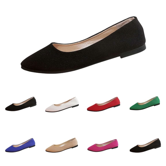 Gealkoca Ballet Flats for Women Dressy Casual Soft Flat Shoes Comfortable Flats for Work Office Wedding Daily Wear Womens Pointed Toe Shoes