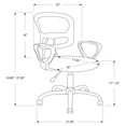thumbnail image 3 of Silla de Oficina Monarch Specialties I Mesh Ajustable Negra, 3 of 8