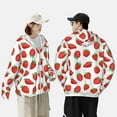 thumbnail image 6 of Balery Strawberries Men's Women's UPF 50+ Sun Protection Lightweight Hoodie Performance Long Sleeve Shirt for Fishing Running-Medium, 6 of 9