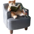 thumbnail image 1 of Figura de resina CHEPIHG Gato leyendo con rata Decoración de escritorio 6,5 x 6,5 x 8 cm, 1 of 5