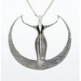 thumbnail image 4 of Jewelry Trends Sterling Silver Large Moon Goddess Pendant on 18 Inch Box Chain Necklace, 4 of 9