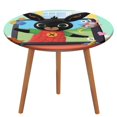 thumbnail image 1 of Bing-theme Fitted Round Tablecloths Elastic Edged Table Covers Waterproof Table Cloth for Kitchen Holiday Party Tables Decor 120cm, 1 of 6