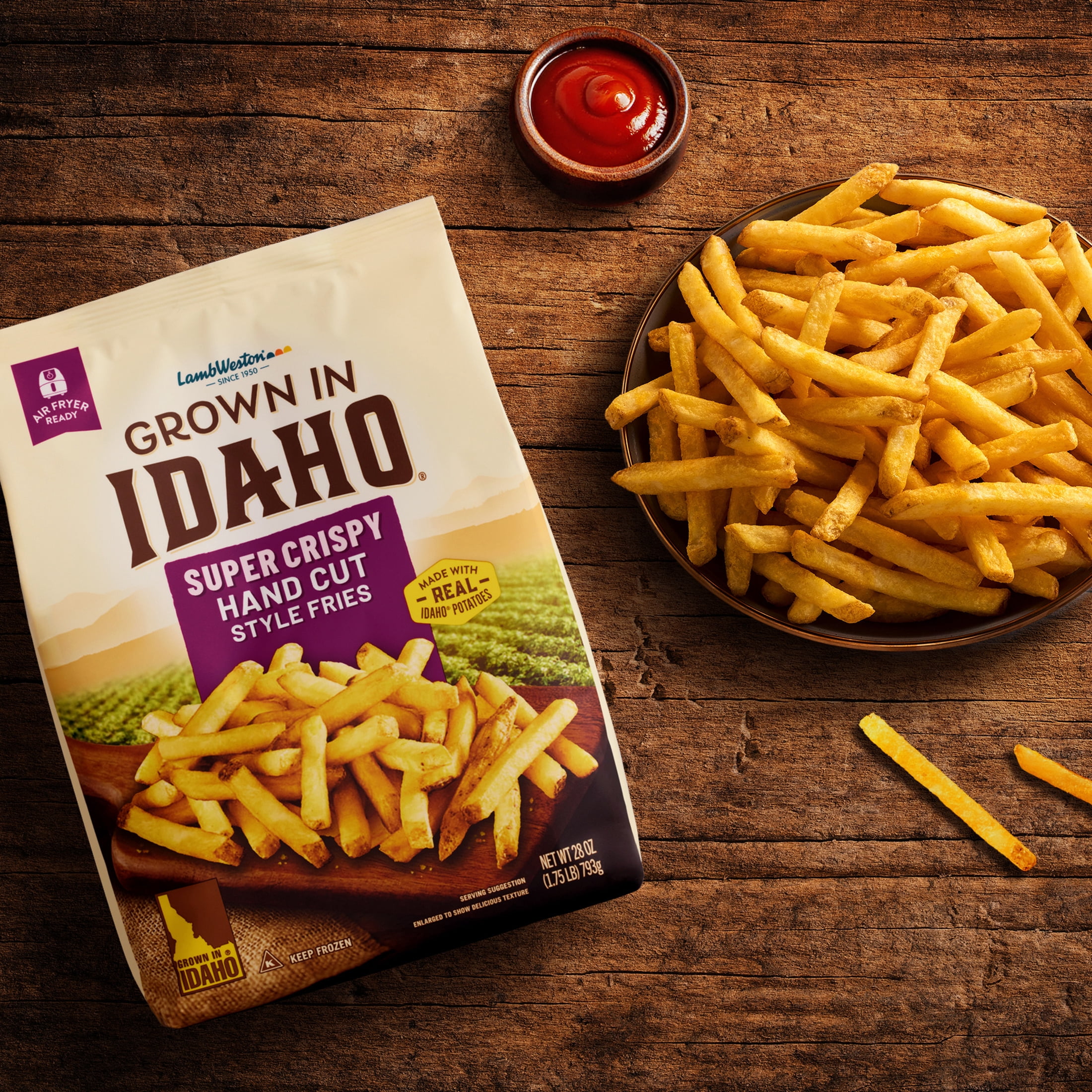 Grown in Idaho® Super Crispy Hand Cut Style Fries, Frozen 28 oz Bag