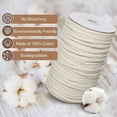 thumbnail image 3 of Cuerda de macramé de 5 mm, 100 m, cuerda de algodón natural para tejer, colgar, decoración de plantas DIY (Beige), 3 of 5