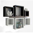 thumbnail image 2 of Repisas Cuadradas Minimalistas Set 6 chocolate y blanco, 2 of 2
