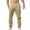 Khaki, variant on OSOLU Solid Color Men's Linen Trousers Lightweight Summer Long Slim Fit Casual With Drawstring Casual Beach Trousers Elastic Waistband Holiday Yoga Trousers Everyday Comfort Versatile Bottoms