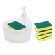 thumbnail image 3 of Dispensador de jabón y estropajo con 5 esponjas para encimera de cocina y dormitorio Claro, 3 of 9