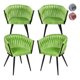 thumbnail image 1 of Set 4 Sillas Comedor Tejidas Terciopelo Modernas Elegantes, 1 of 5