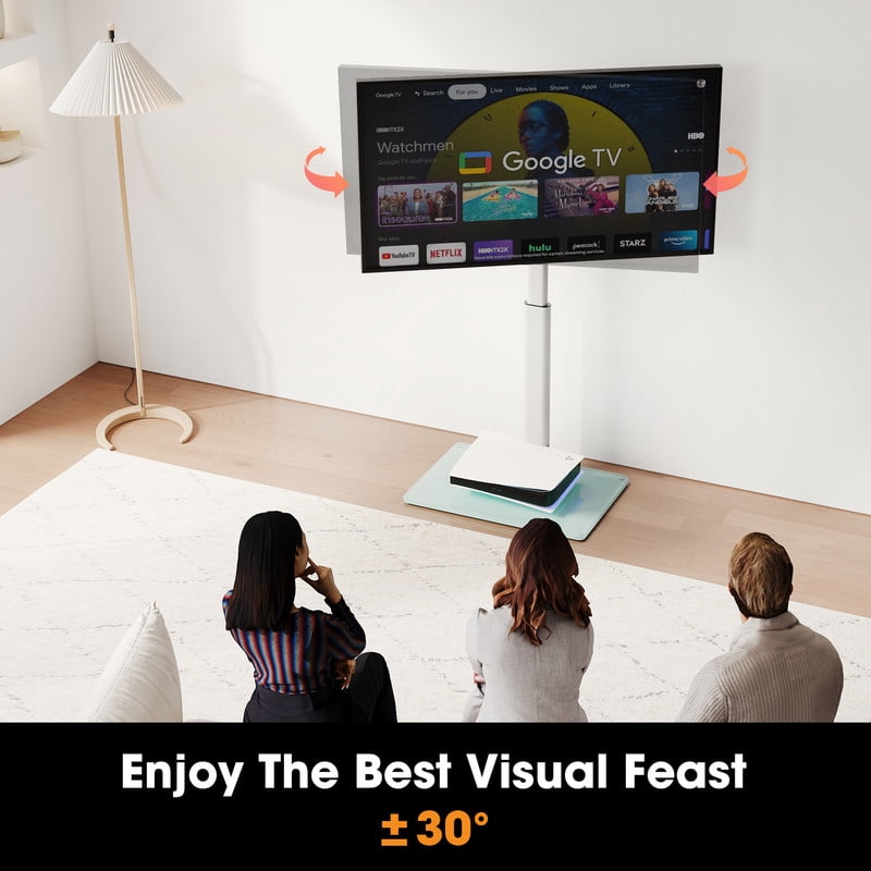 AOKCOS Floor TV Stand for 32-65 inch TVs up to 88lbs with Tilt