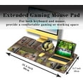 thumbnail image 3 of Gaming Mouse Mat for Men, Keyboard Big Mouse Pads Long Deskpad, Large Mouse Mat Non-Slip Rubber Base Waterproof with Stitched Edges, 35.4" X 15.7" for Work/Game/Office Wine Collage, 3 of 6