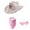 PK4, variant on Women's Cowboy Hat Set with Bandana and Heart Glasses - Cowgirl Costume Hat for Teen Girls Party Dress Up
