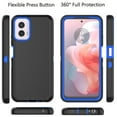 thumbnail image 2 of For Motorola Moto G Power 5G 2024 Case, Defender Phone Case For Moto G Power 5G 2024 6.7",Takfox Heavy Duty Shockproof Rugged Rubber Full Body Protective, 3 in 1 Hybrid Bumper Cover (Black/Blue), 2 of 8