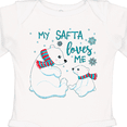 thumbnail image 4 of Inktastic My Safta Loves Me- cute polar bears Boys or Girls Long Sleeve Baby Bodysuit, 4 of 5