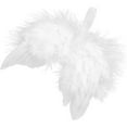 thumbnail image 2 of 10 piezas mini ángel de la guarda alas de plumas de ángel blanco, decoración de adornos colgantes de árbol de Navidad para decoración de fiestas y bodas, 2 of 5