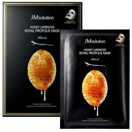 mask honey korea propolis luminous jm royal solution 30ml 10pcs facial sheet sheets jmsolution 30g face