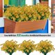 thumbnail image 3 of XmhyTop 12 piezas de flores artificiales, plantas artificiales para jardín, hogar, boda, granja (blanco), 3 of 5