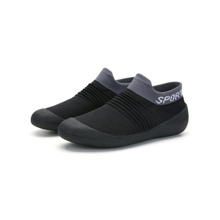 

Tenmix Women Sneakers Fitness Workout Socks Knit Upper Yoga Shoes Breathable Flats Womens Comfort Anti-Slip Sock Shoe Black B 8